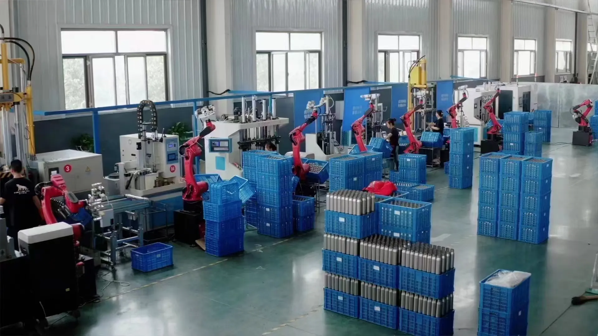 Automated production equipment for drain-cleaner parts