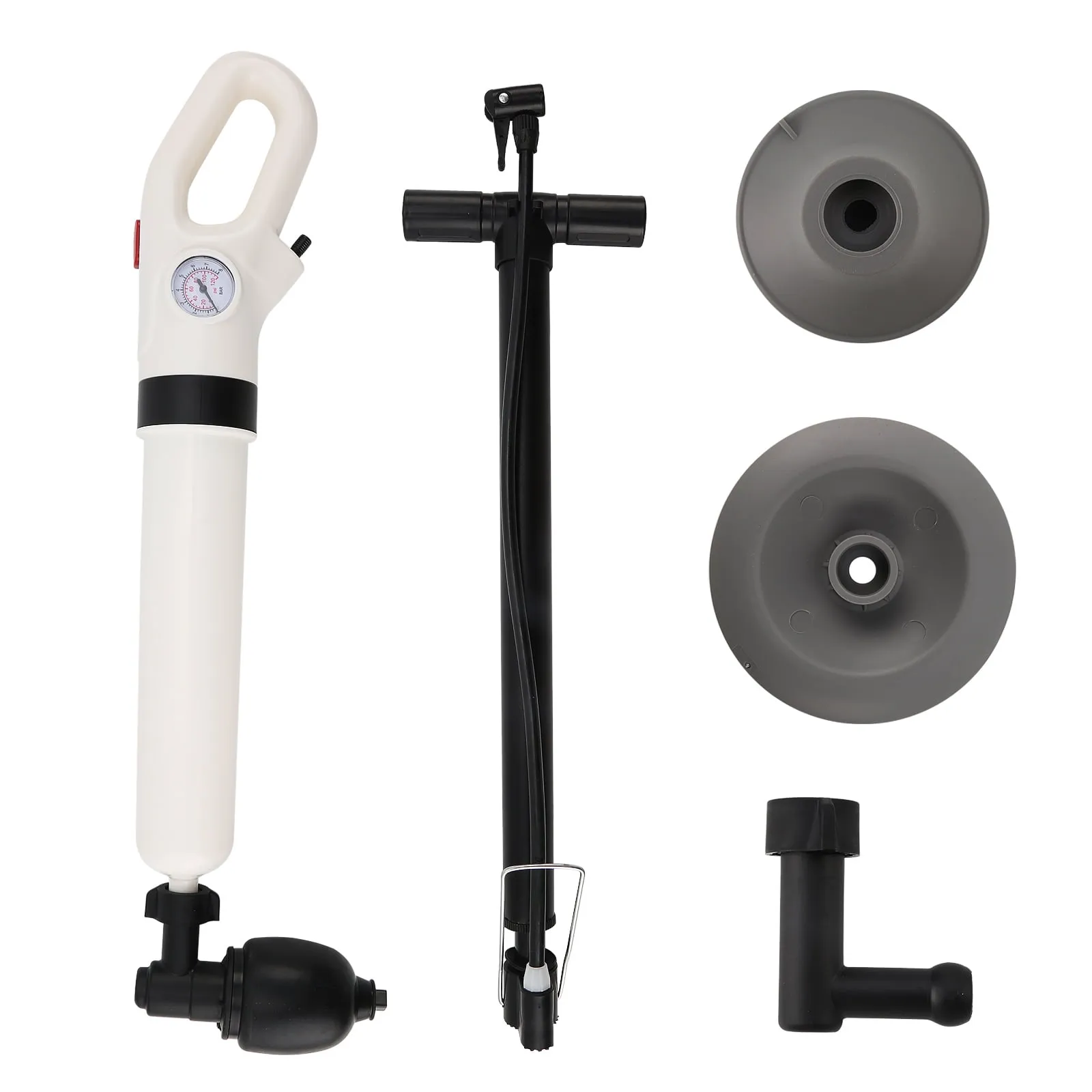 WC-P002 manual air-pressure drain cleaner with pump and adapter set