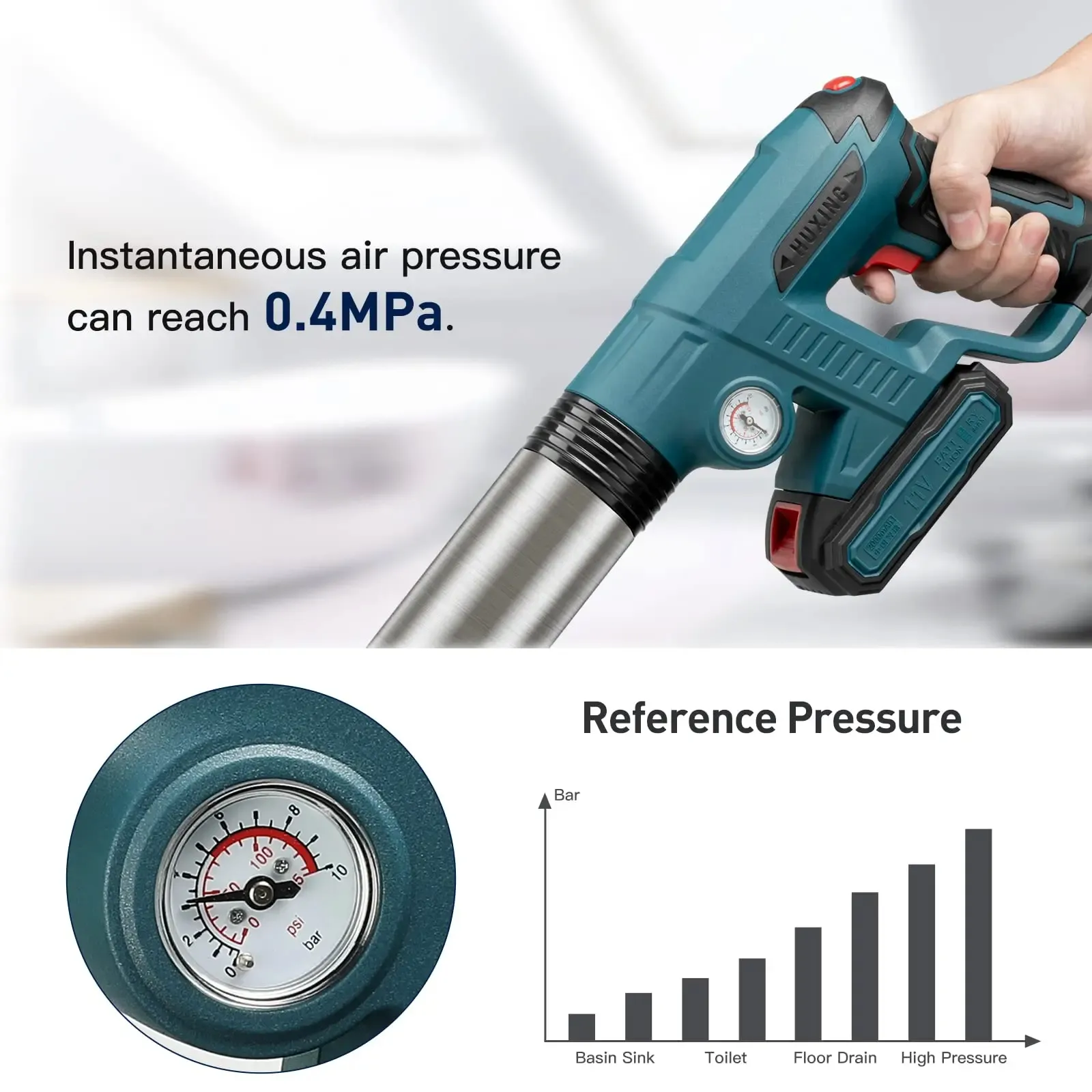 WC-P003 pressure gauge and 0.4 MPa pressure reference