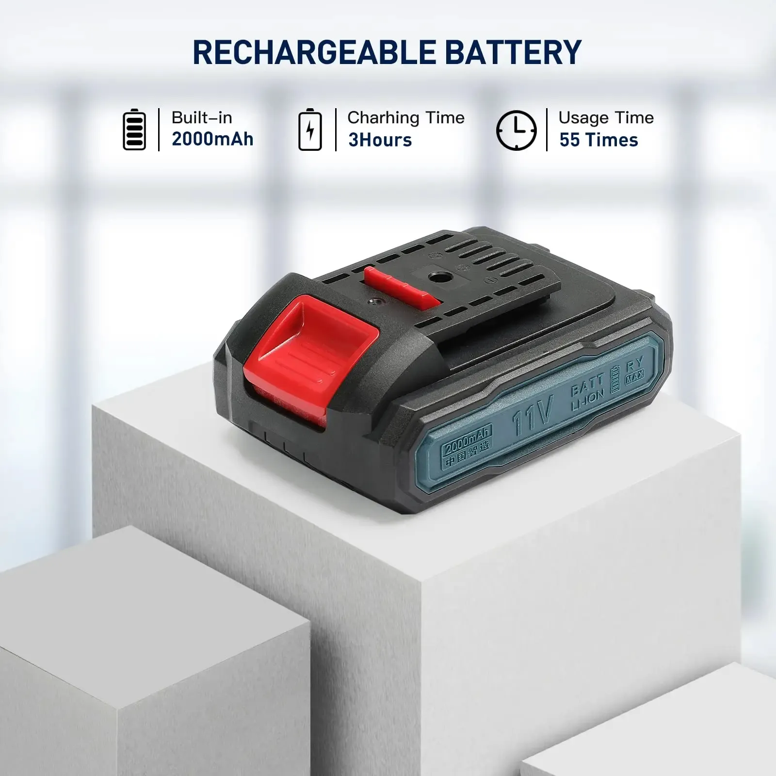 WC-P003 rechargeable 2000mAh battery product graphic
