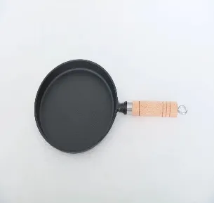 Sartén de hierro fundido con mango de madera Z-002 — vista 2