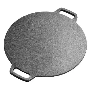 Z-010 broad flat circular plate with integral open handles
