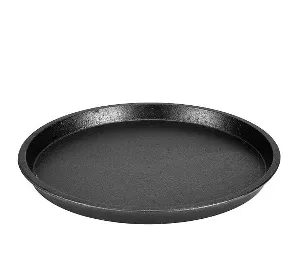 Z-011 smooth round plate with a shallow rim and no projecting handle