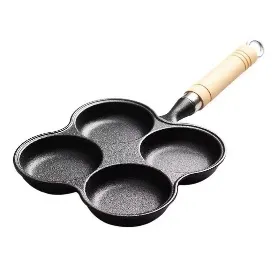 Sartén de cuatro cavidades con mango de madera Z-015 — vista 1