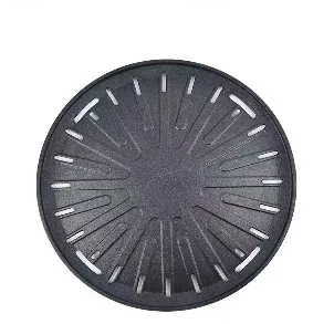 Placa grill redonda con ranuras y relieves Z-055