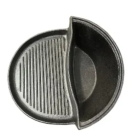 Plancha y olla dividida de hierro fundido Z-062