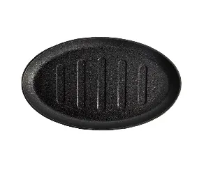 Plato ovalado de hierro fundido estriado Z-069
