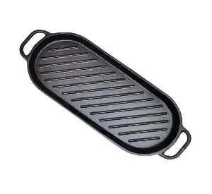 Sartén grill alargada con relieve diagonal Z-086