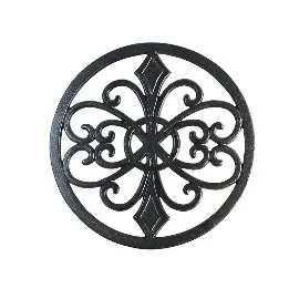 Z-097 open decorative scroll pattern in a round cast iron support