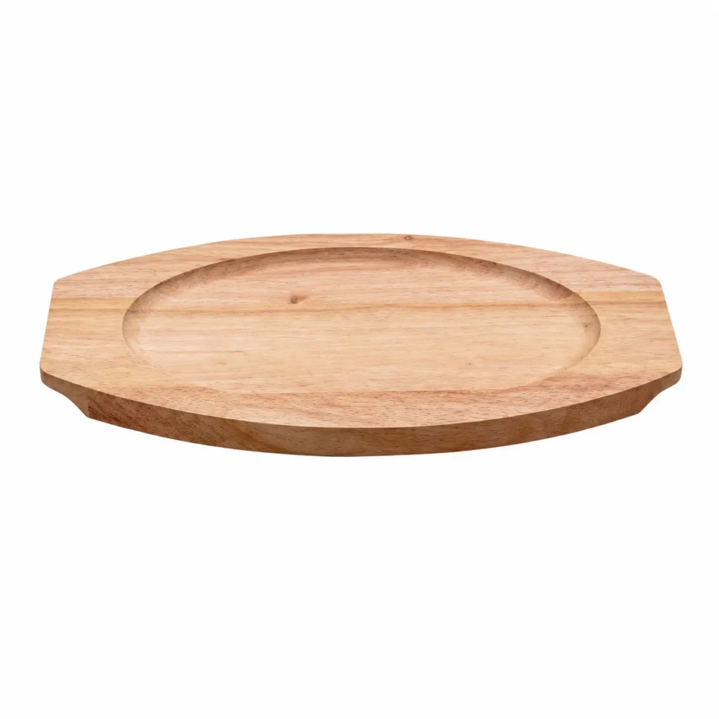 Tabla de madera con hueco ovalado para sartén Z-099