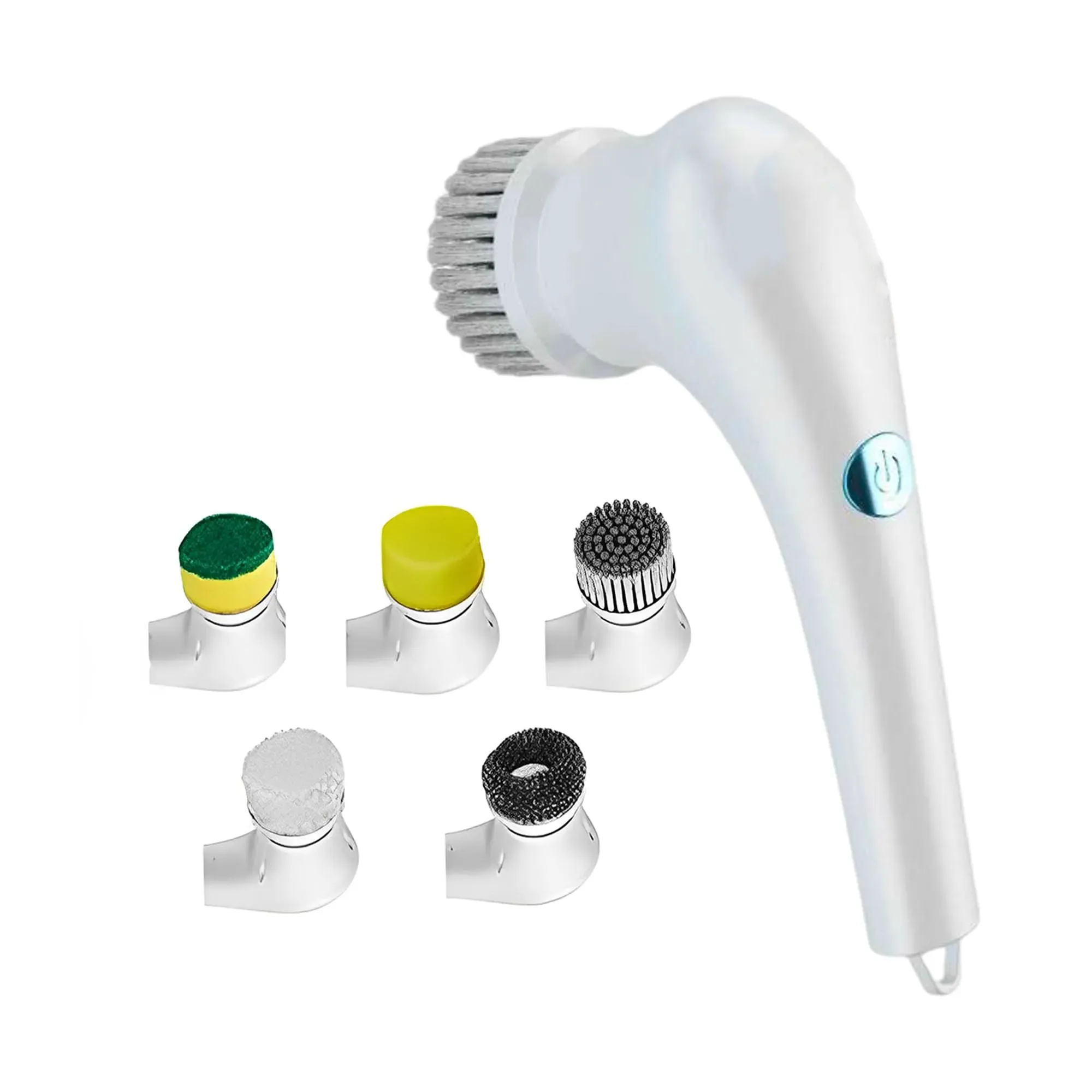 WC-CB001 cordless electric spin scrubber with five brush heads