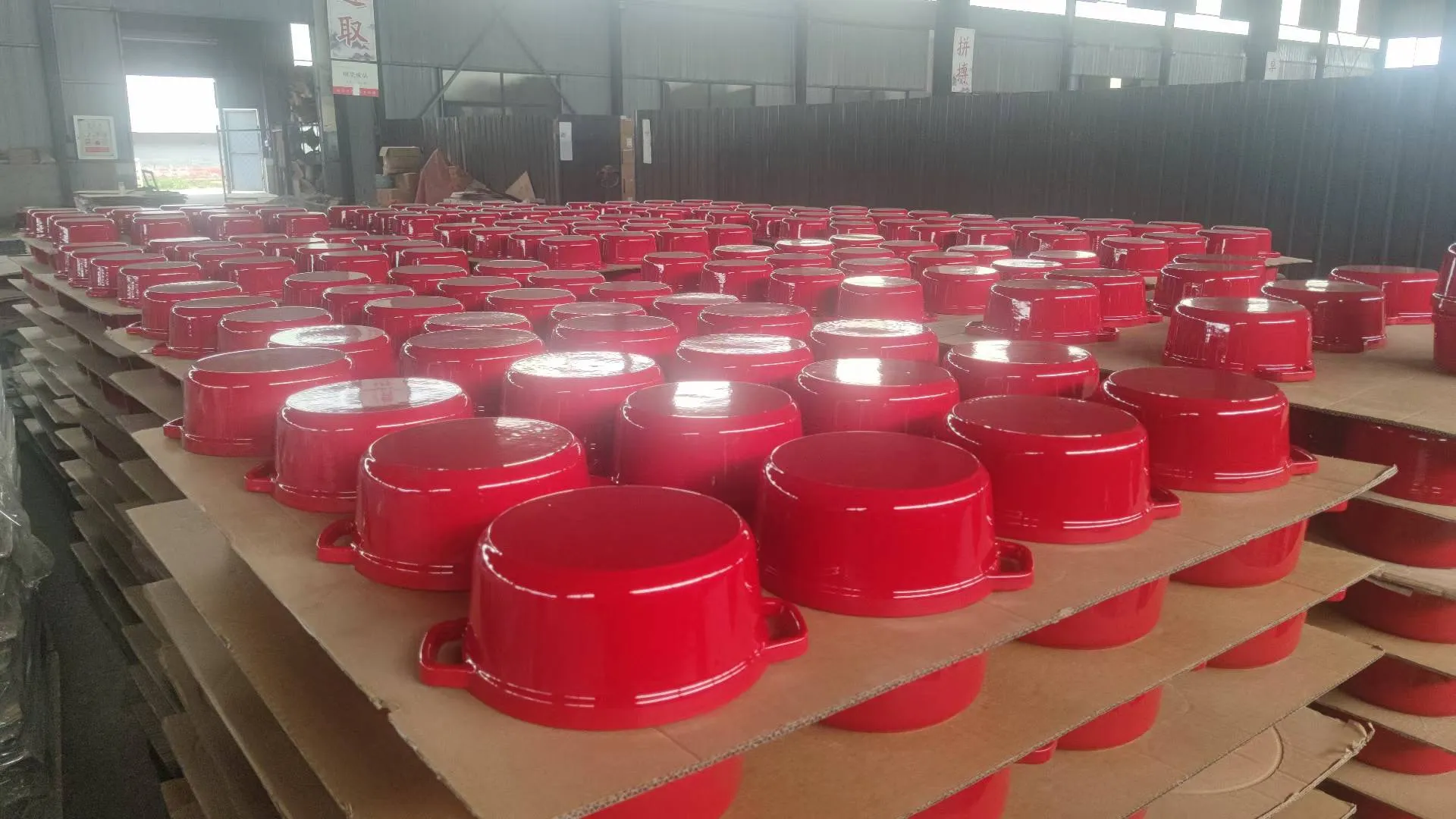 Cast iron Dutch oven production batch