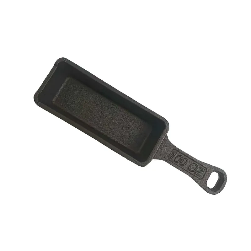 WC-CI509 mini rectangular cast iron butter warmer pan with short handle