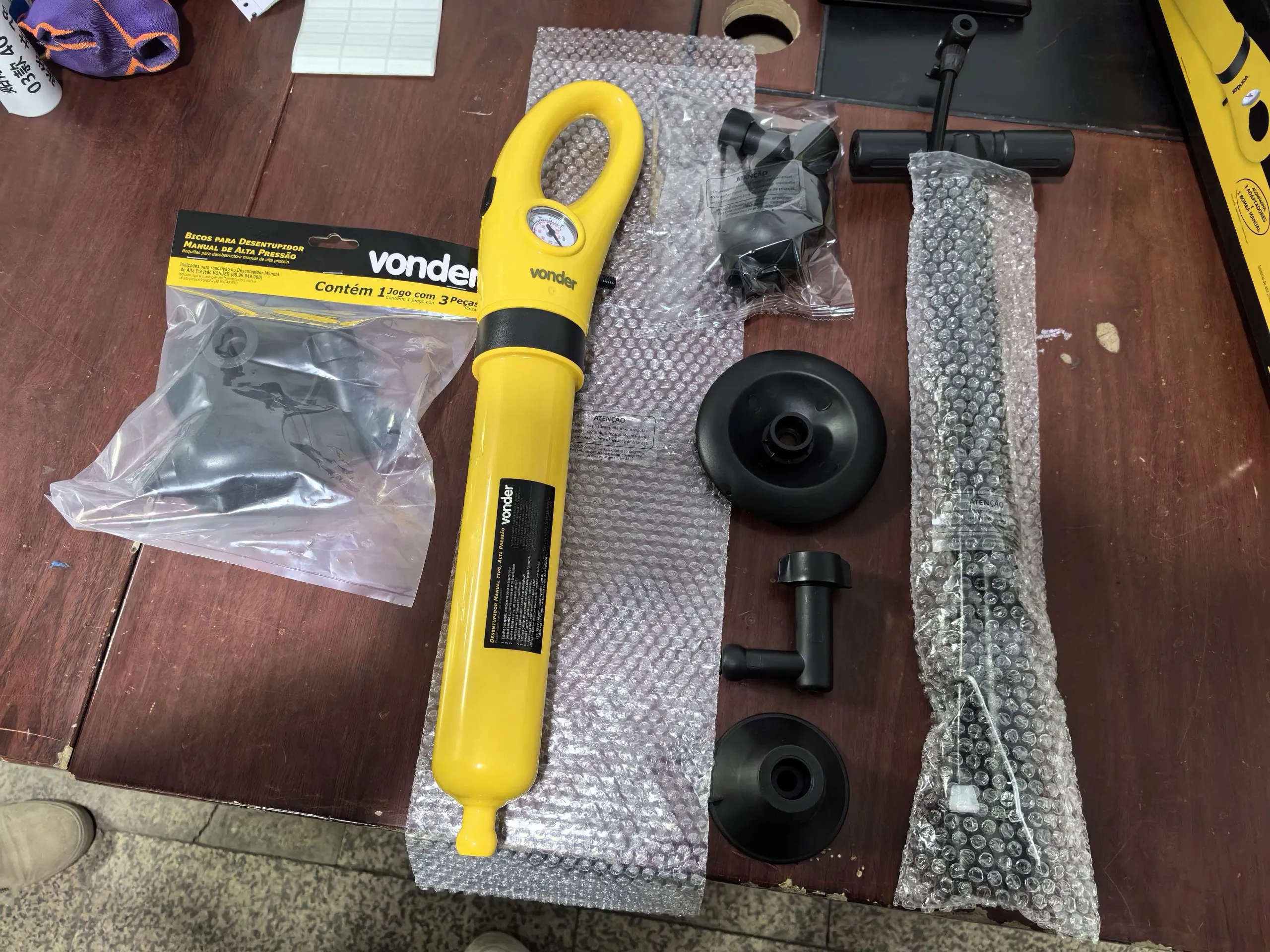 Complimentary laser marking example on a manual drain cleaner